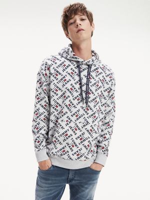 tommy hilfiger all over print hoodie