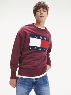 burgundy tommy hilfiger sweater