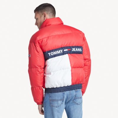 tommy jeans red reversible jacket
