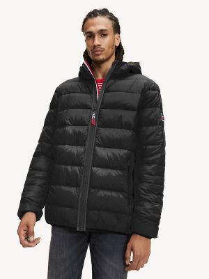 tommy hilfiger men's jacket fur hood