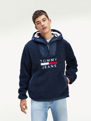 tommy hilfiger sherpa half zip sweatshirt