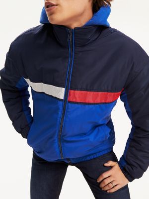 tommy hilfiger colour block zip through jacket