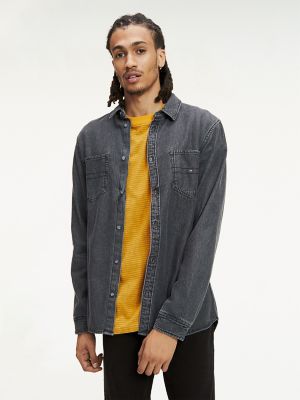 tommy hilfiger mens denim shirt