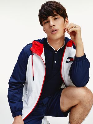 tommy hilfiger colour block zip through jacket