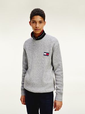 tommy hilfiger white jumper mens