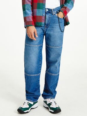 Tommy Jeans cotton skater tapered carpenter jeans in mid wash