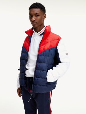 tommy hilfiger colorblock puffer jacket