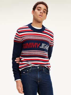 tommy hilfiger sweater red white and blue