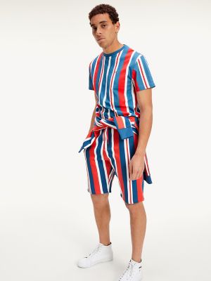 tommy jeans vertical stripe polo shirt