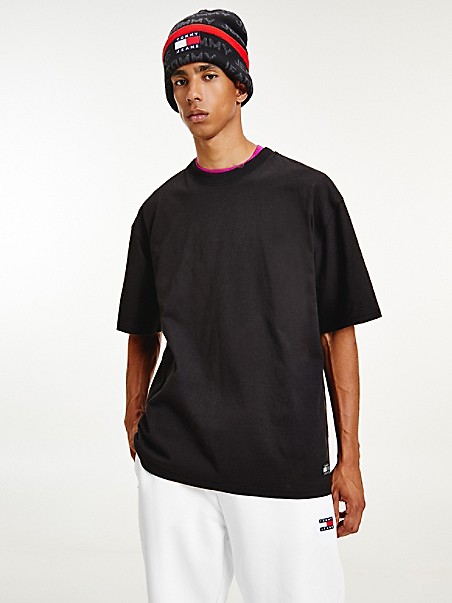 타미 진스 반팔티 TOMMY JEANS TJ Solid T-Shirt,BLACK