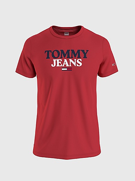 타미 진스 반팔티 Tommy JEANS Tommy Logo T-Shirt,DEEP CRIMSON