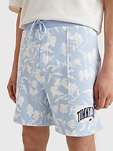 Tommy Jeans Men's Branded Tape Sweat Shorts Blue 