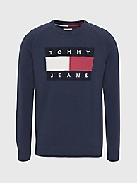 타미 진스 TOMMY JEANS Flag Sweater,TWILIGHT NAVY