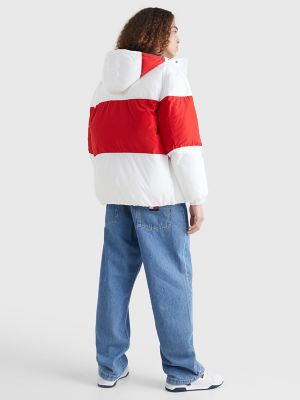 Tommy hilfiger color on sale block puffer jacket