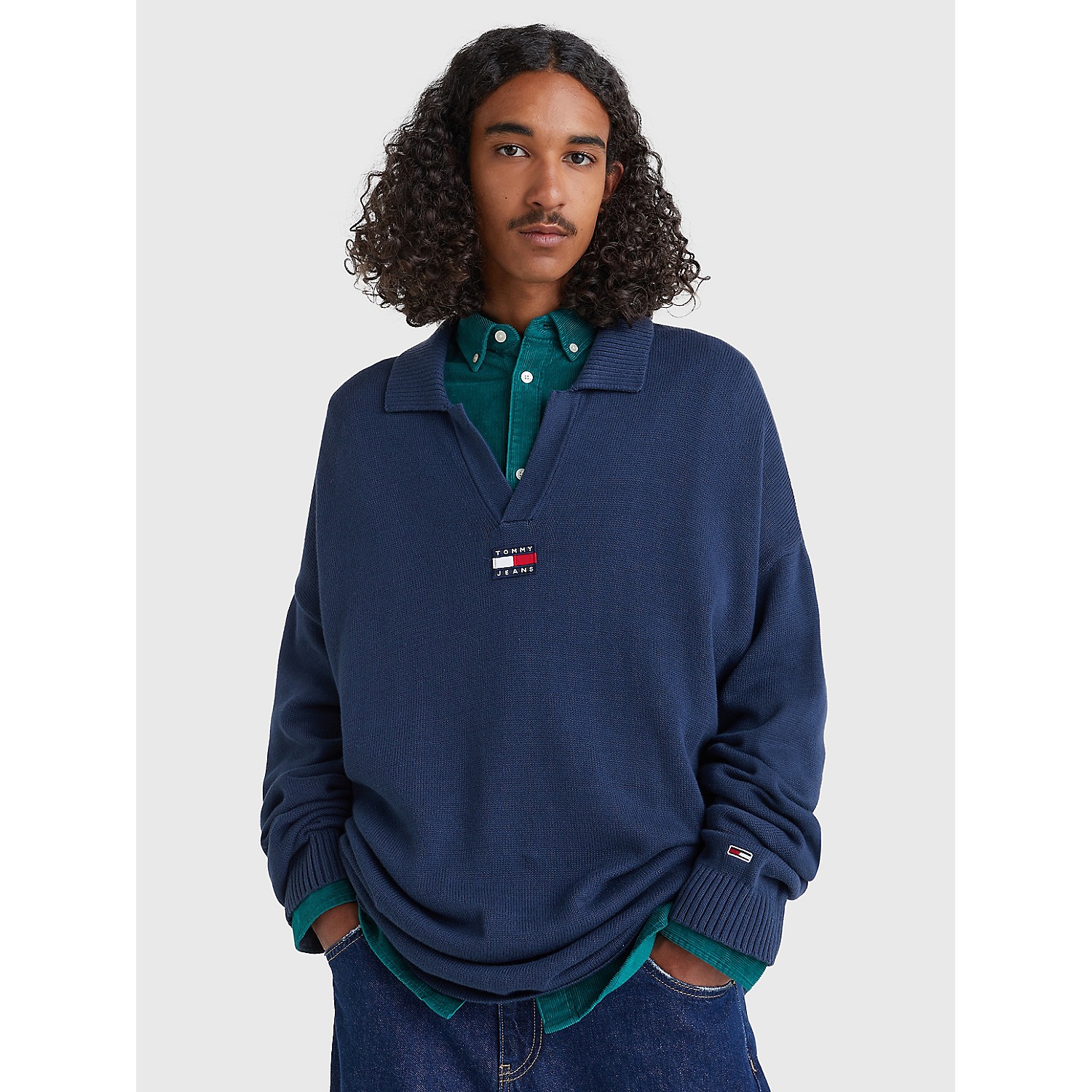 TOMMY HILFIGER Skater Long-Sleeve Polo Sweater