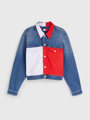 Tommy jeans denim clearance jacket flag