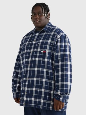 Big And Tall Check Overshirt