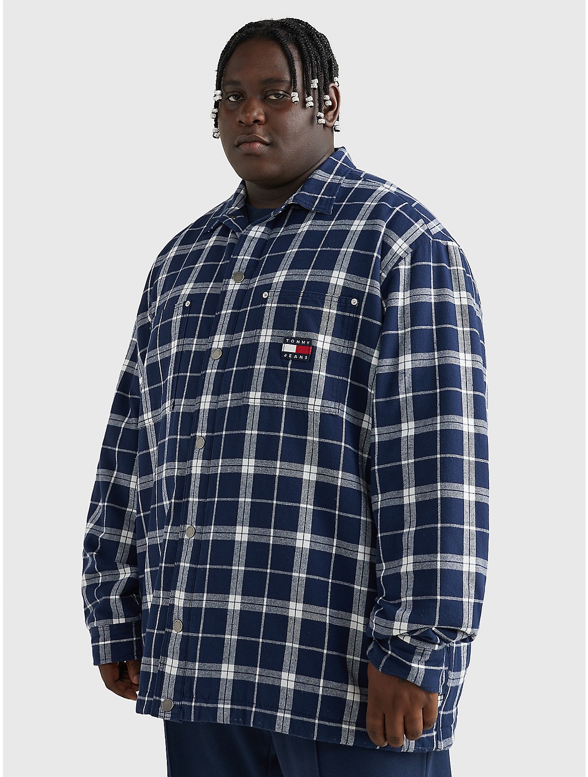 Tommy Hilfiger Men's Big And Tall Check Overshirt
