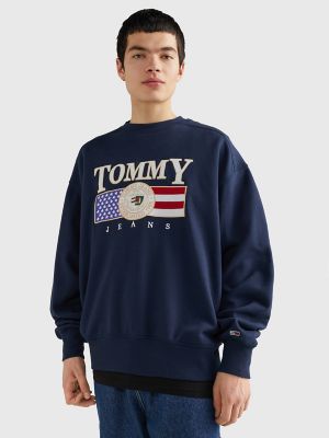 Tommy Jeans USA logo sweatshirt in blue