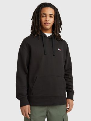 tommy jeans badge hoodie black