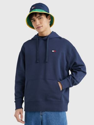 tommy jeans badge hoodie black