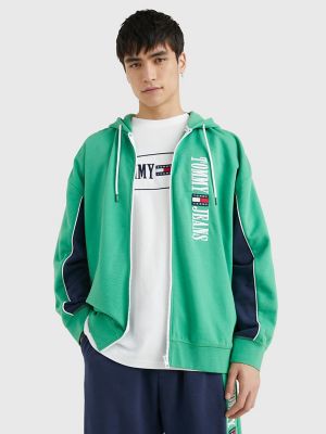 Retro Logo Oversized Zip Hoodie Tommy Hilfiger USA