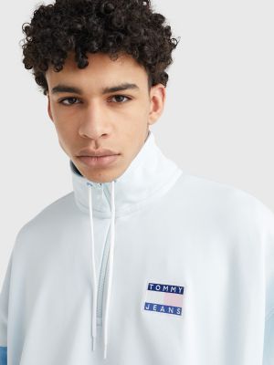 Tommy jeans funnel neck discount half zip hoodie in colourblock