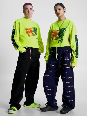 TOMMY X ARIES Logo T-Shirt, Safety Yellow