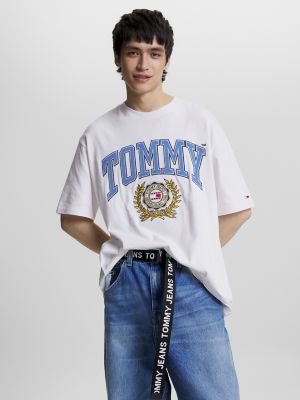 tommy jeans collegiate logo tee