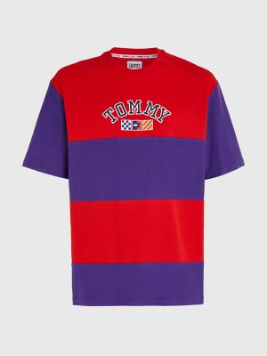 Embroidered Logo Hilfiger USA | T-Shirt Tommy Cut-and-Sew