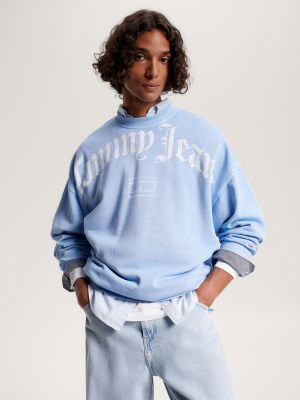 Tommy Jeans USA logo sweatshirt in blue
