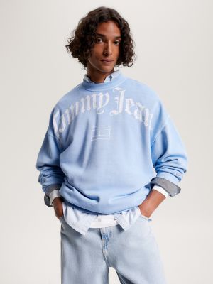 Tommy hilfiger hoodie mens light blue hot sale