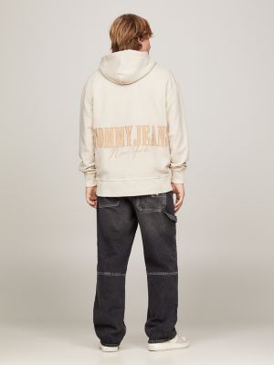 Oversized Fit Tonal Badge Hoodie, Newsprint