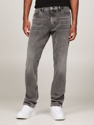 Mid Jean | Tommy Black Rise Straight-Fit Hilfiger USA Wash