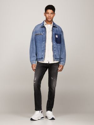 Slim Fit Tapered Dark Wash Jean, Denim Black