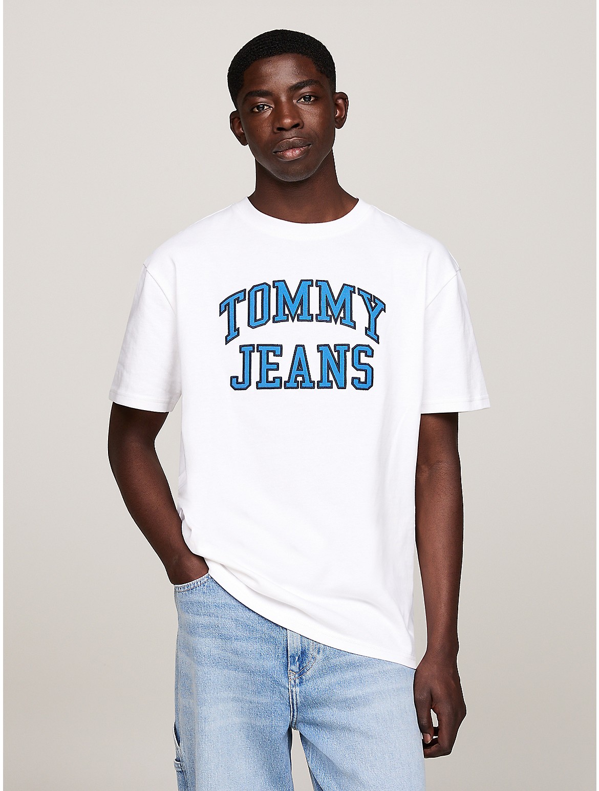 Tommy Hilfiger Men's TJ Varsity Applique Logo T-Shirt
