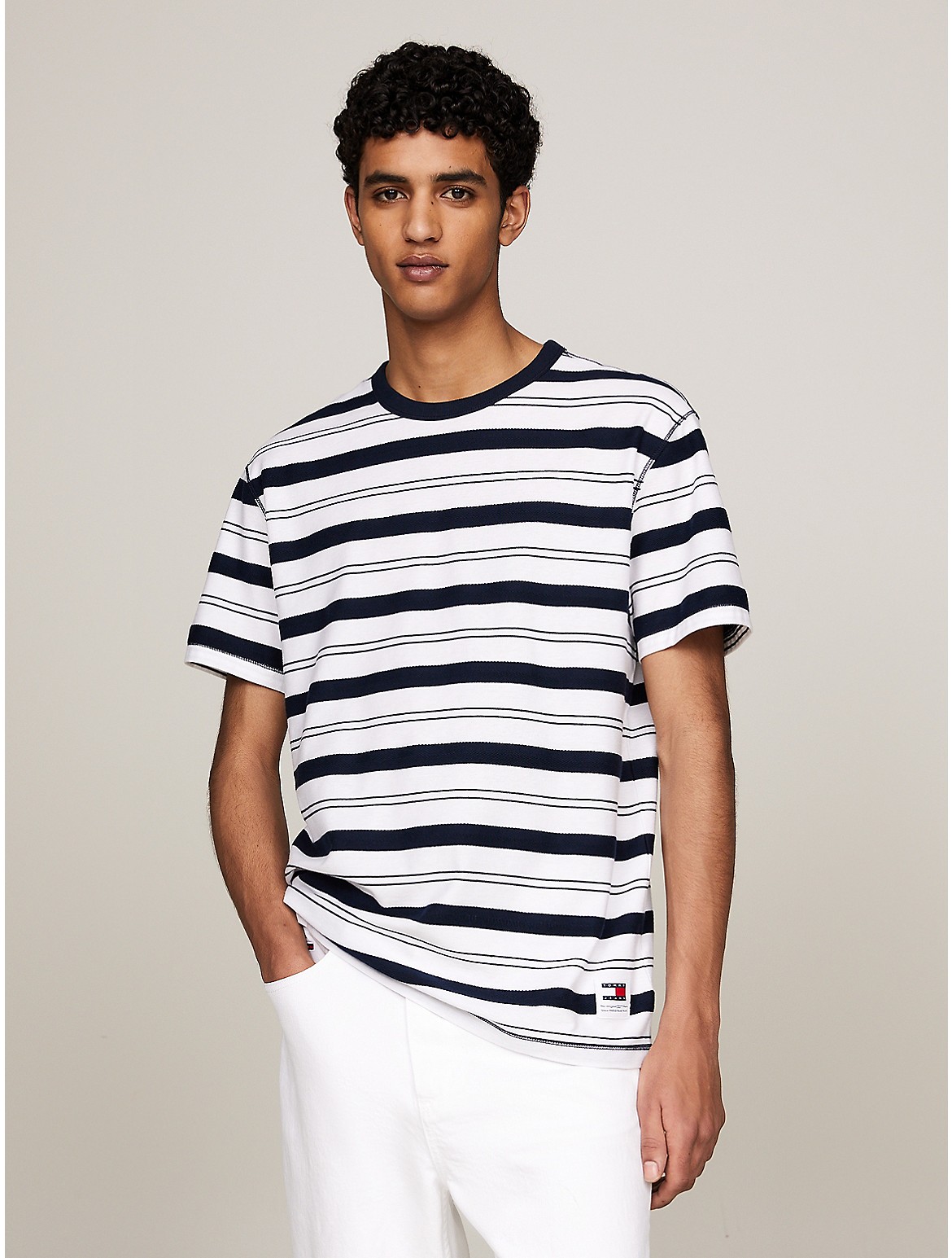Tommy Hilfiger Men's TJ Textured Stripe T-Shirt