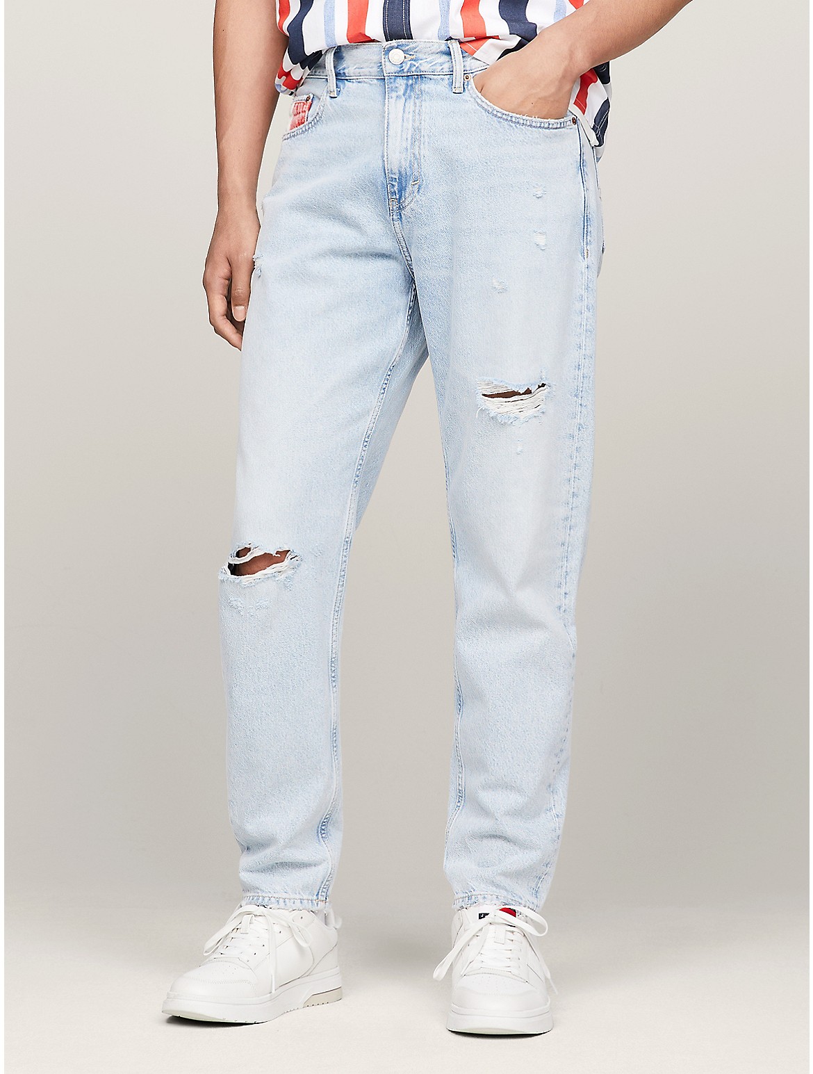 Shop Tommy Hilfiger Relaxed Tapered Fit Jean In Denim Light