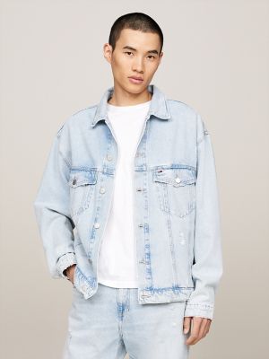 Oversized Fit Flag Denim Trucker Jacket Tommy Hilfiger