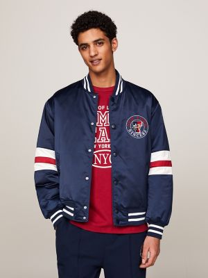 TJ Logo Luxe Varsity Bomber Jacket | Tommy Hilfiger