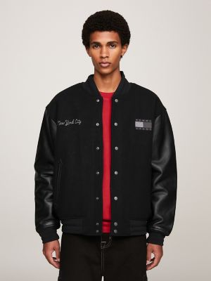 Tommy hilfiger clearance textured baseball jacket