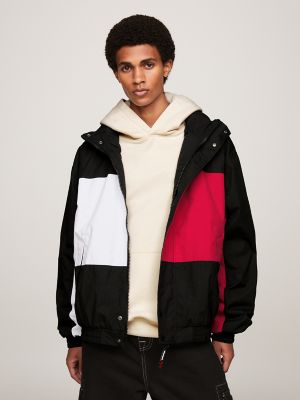 Black and red 2025 tommy hilfiger jacket