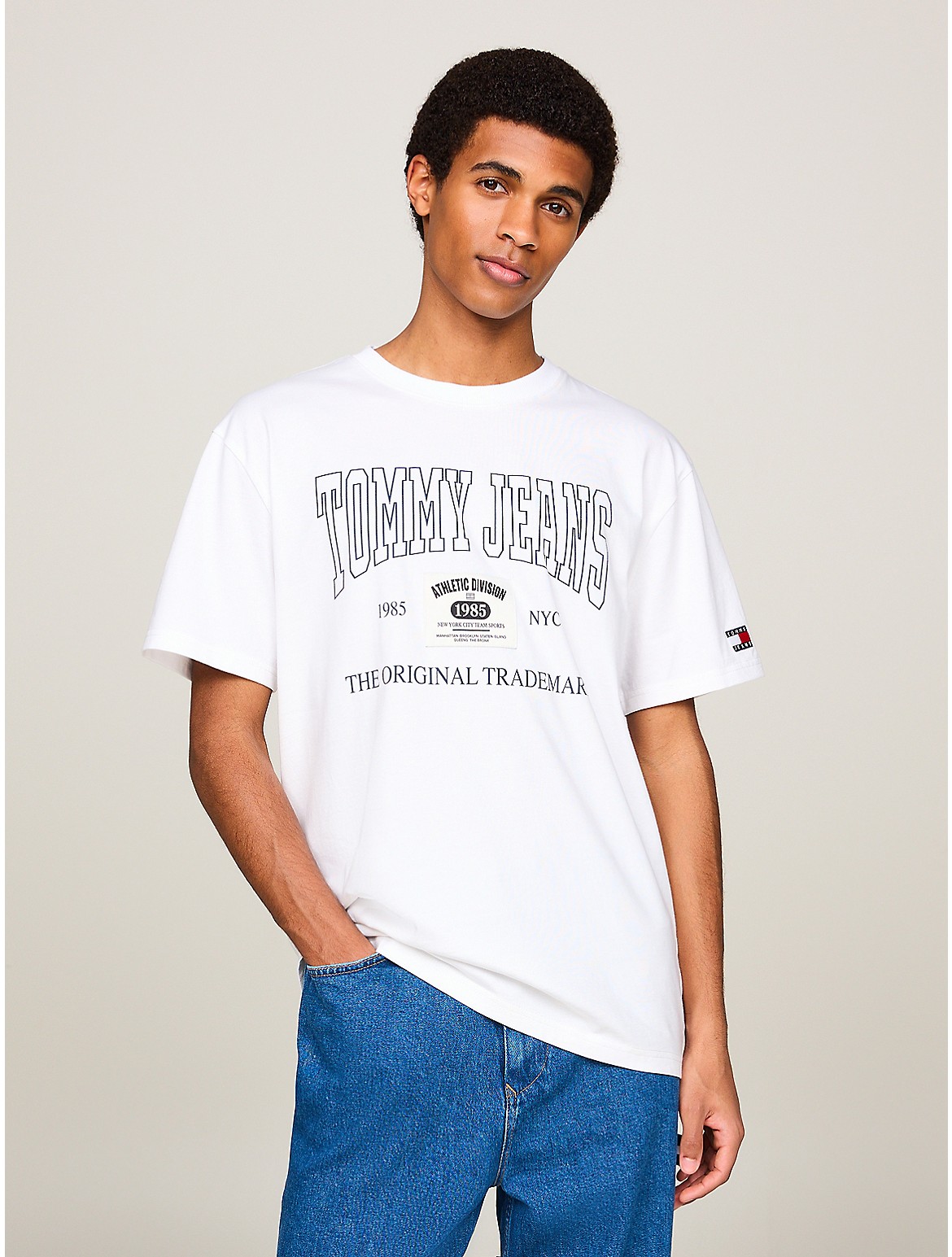 Tommy Hilfiger Men's TJ Archive Varsity Logo Washed T-Shirt