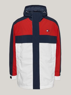TJ Archive Water-Resistant Windbreaker, Deep Crimson/Multi