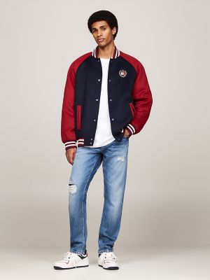 Tommy hilfiger wool bomber jacket sales