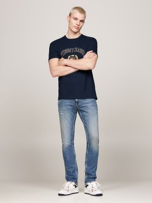 TJ Embroidered Crest T-Shirt, Dark Night Navy