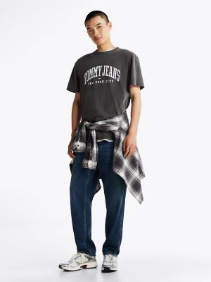 Tommy Jeans Varsity Logo Washed T-Shirt, Black