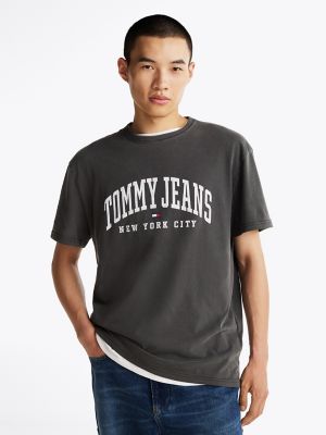 Tommy Jeans Varsity Logo Washed T-Shirt, Black