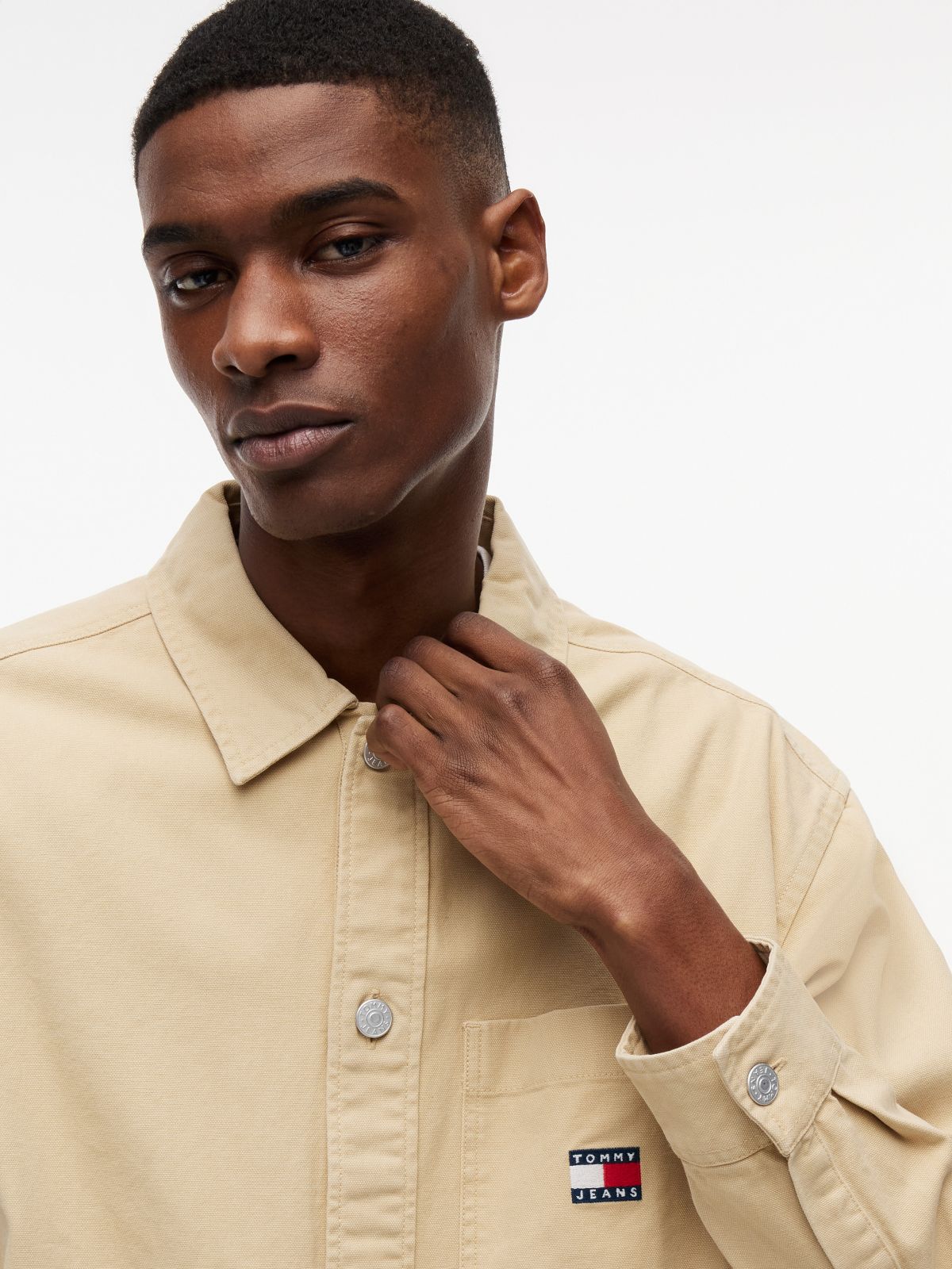 Tommy Jeans Oversized Overshirt — Gentle Gold