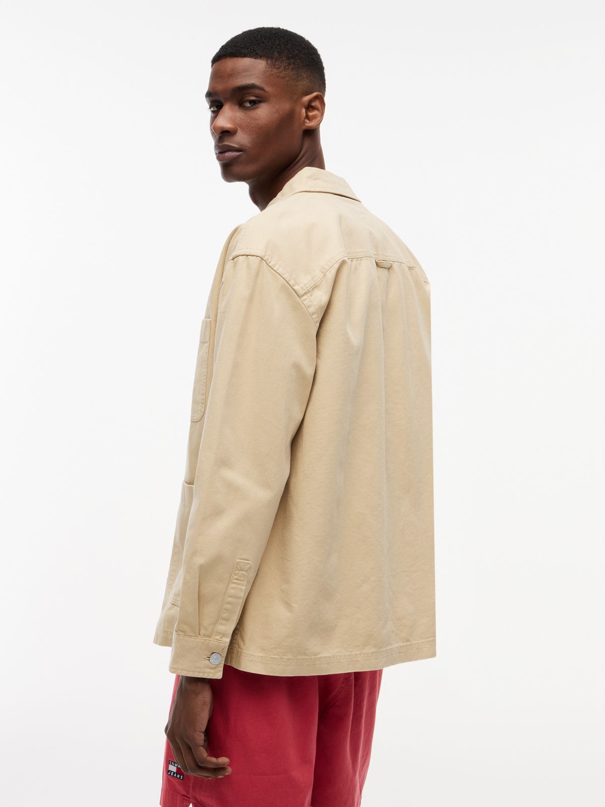 Tommy Jeans Oversized Overshirt — Gentle Gold